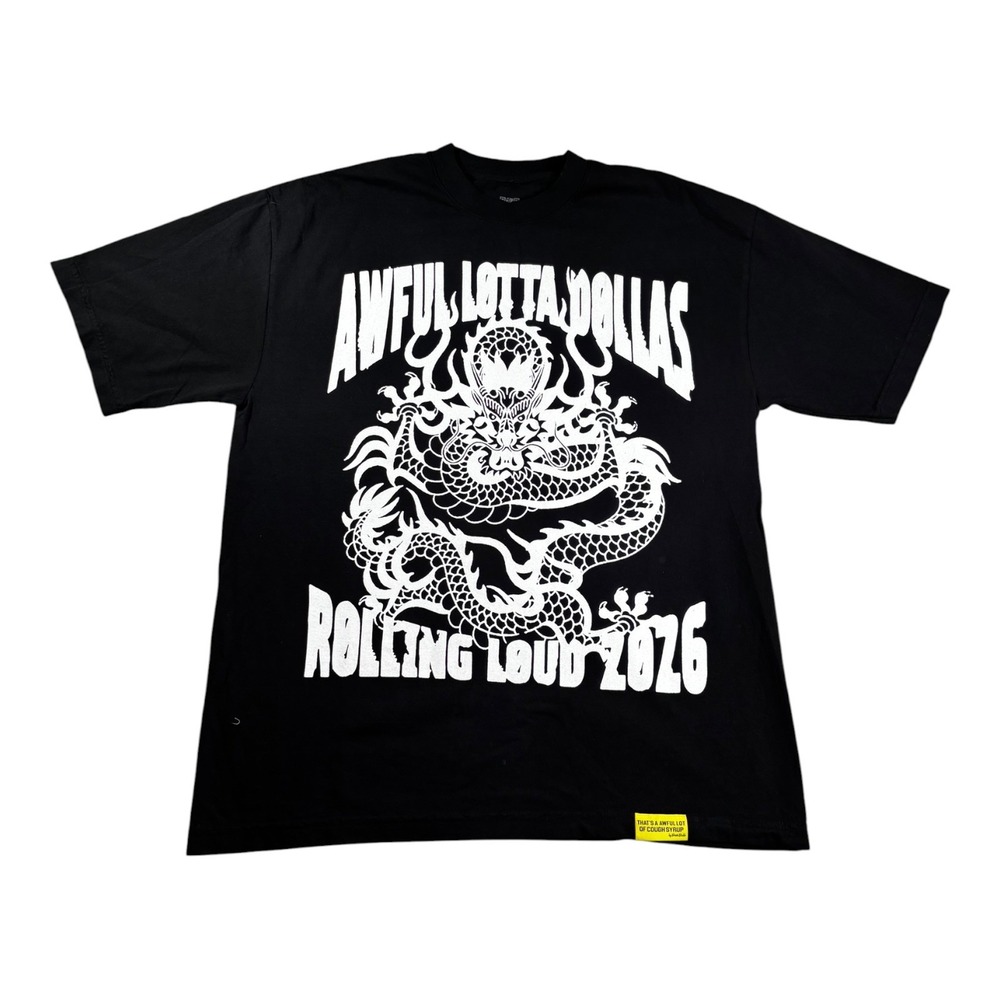 Thats A Awful Lot Of Cough Syrup Rolling Loud 2026 Dragon T-Shirt Mens L Black